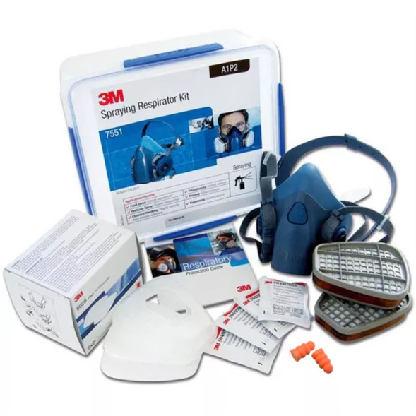 3M 7551 REUSABLE RESPIRATOR KITS ORGANIC VAPOUR AND PARTICULATES KIT MEDIUM