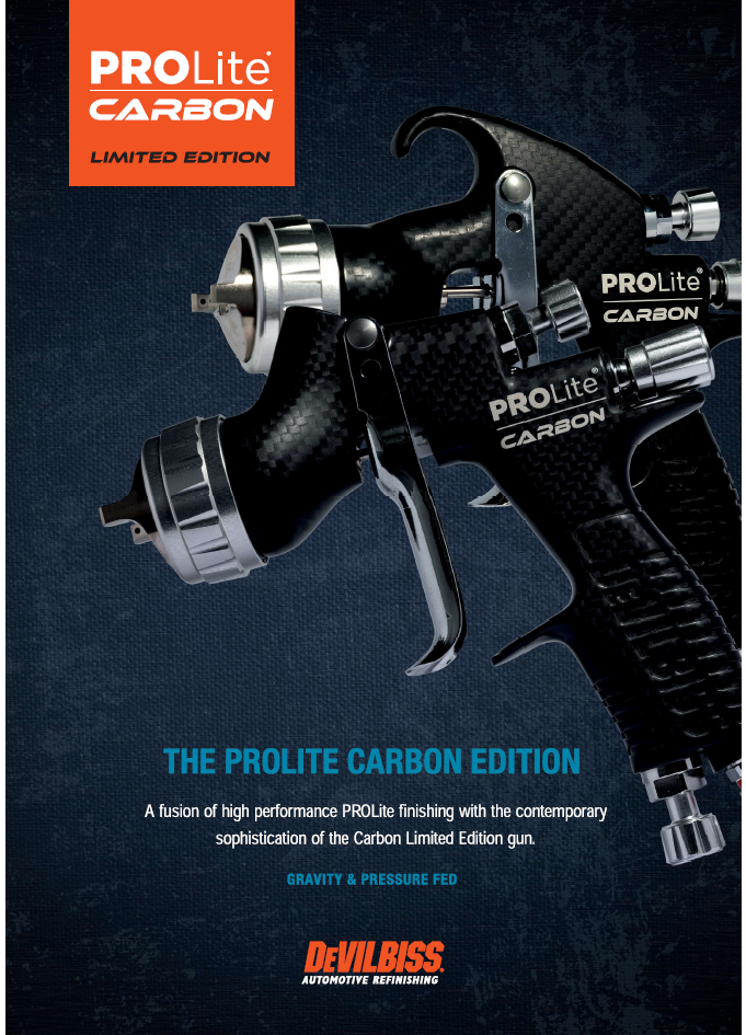Devilbiss PROLite Carbon Gravity Gun TE10 1.3mm + Cup