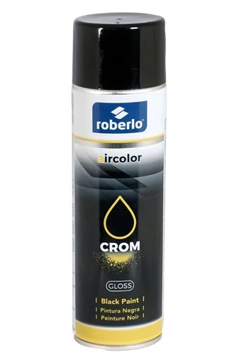 ROBERLO AIRCOLOR SPRAY ACRYLIC PAINT GLOSS BLACK 400ML