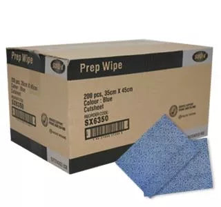 SORBX PREP WIPES BLUE 35CM x 45CM (BOX 200)