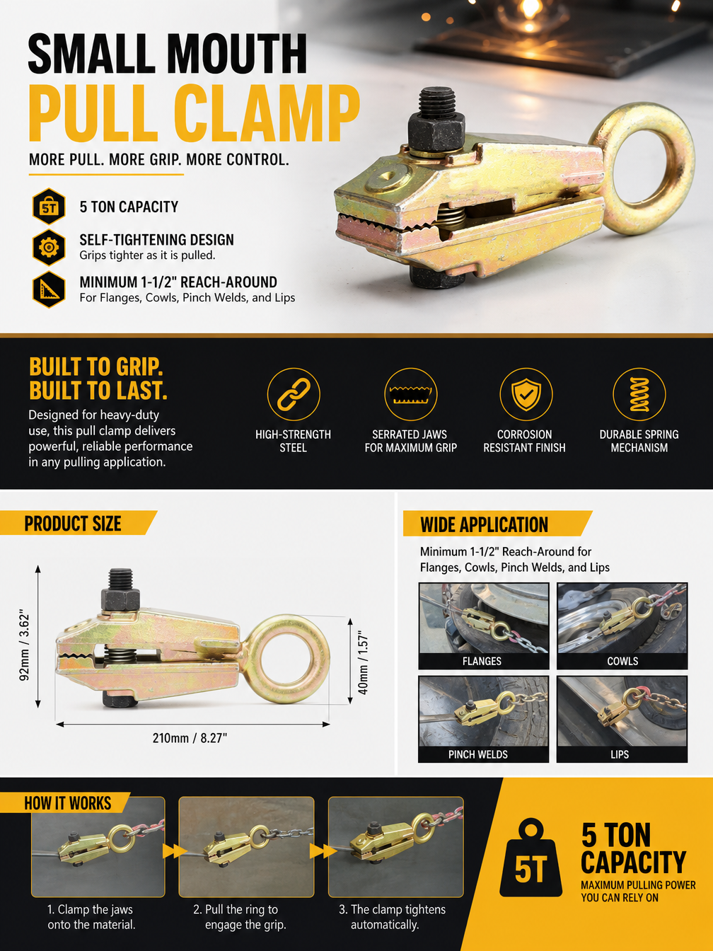 Small Mouth Pull Clamp