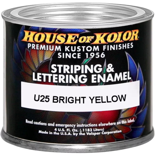 HOK U25 STRIPE & LETTER ENAMEL BRIGHT YELLOW 112ML