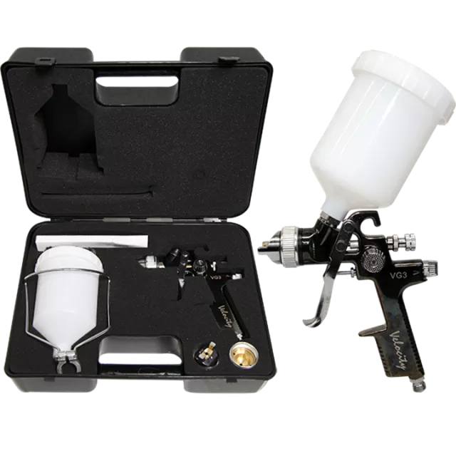 VELOCITY GRAVITY SPRAY GUN & POT 1.4/1.8/2.5MM