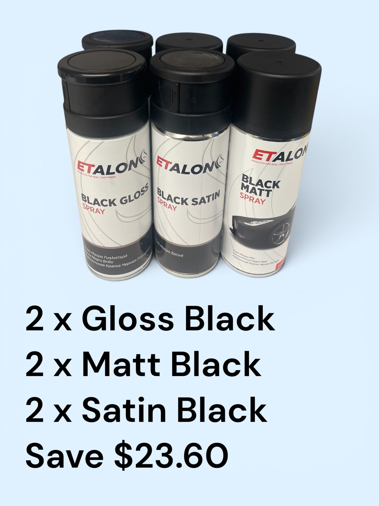 Black Pack - 6 Spraycans