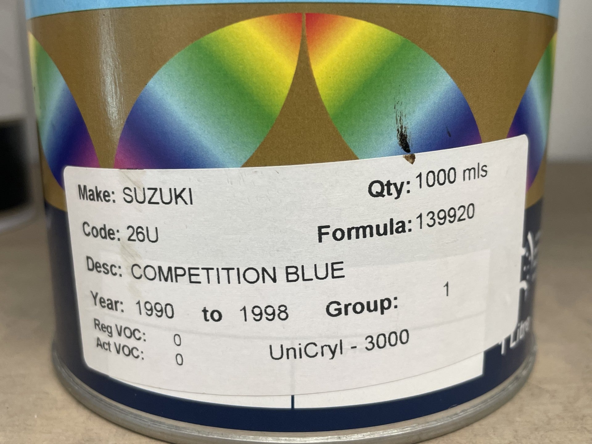 2 Litre Dulon Competition Blue