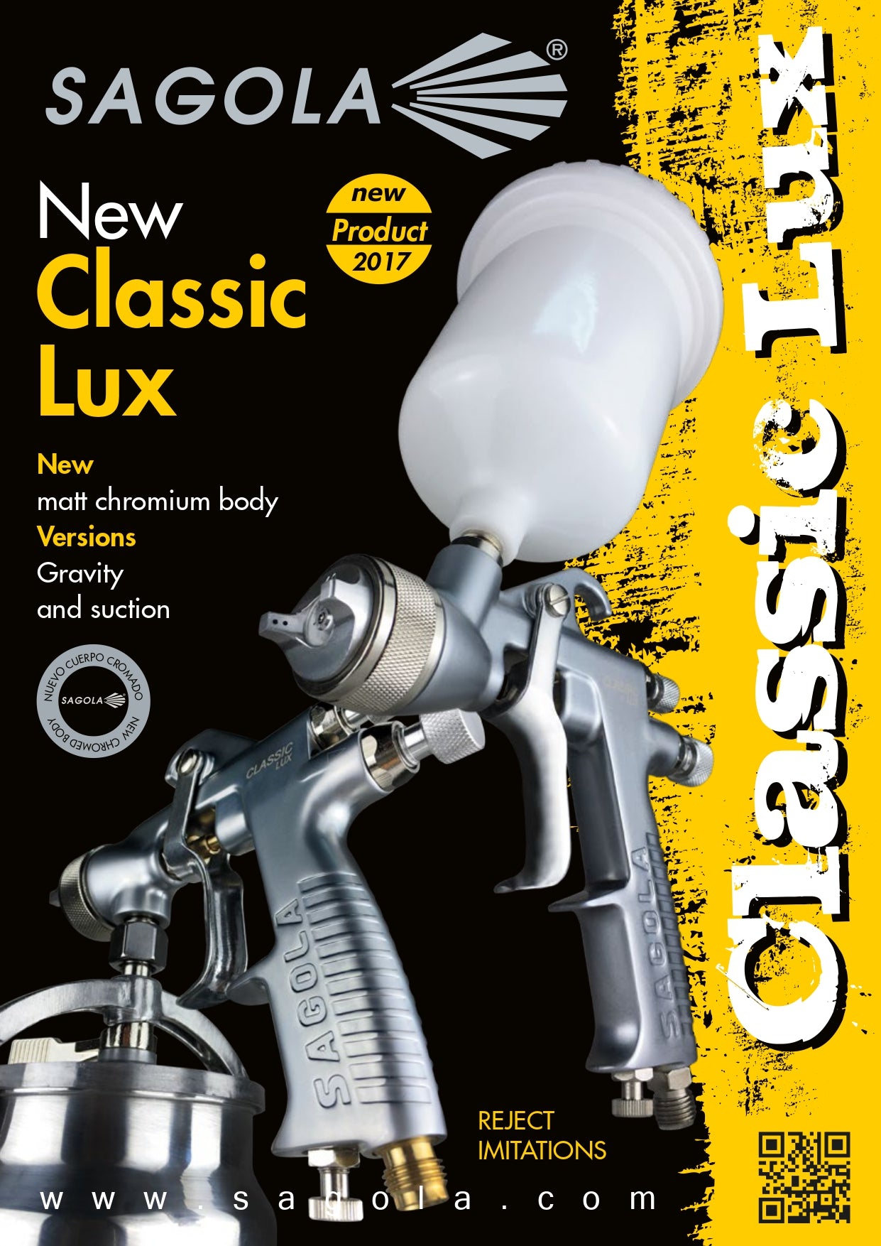 SAGOLA SPRAY GUN GRAVITY CLASSIC LUX 1.4 & POT