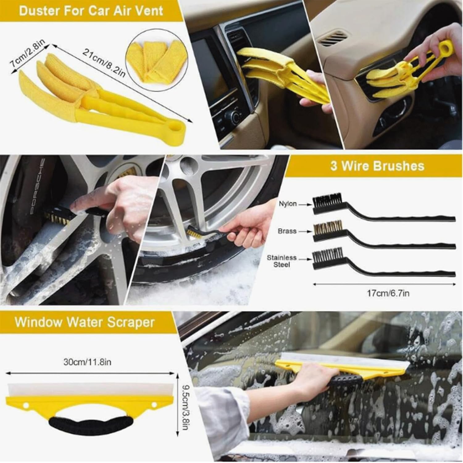 20 Pcs Car Cleaning Kit for Washing Cars