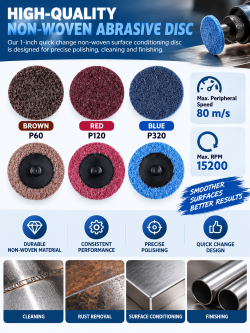 25mm QUICK CHANGE BROWN DISC P60