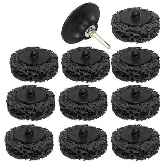 10PC 50MM CLEAN AND STRIP QUICK CHANGE DISC SET