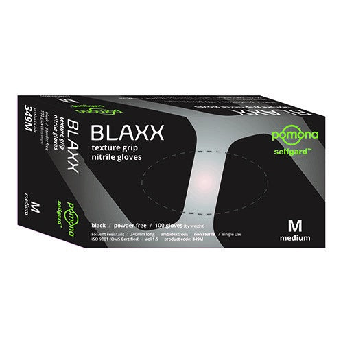 349 BLAXX Texture Grip Nitrile Gloves Medium 100/Box