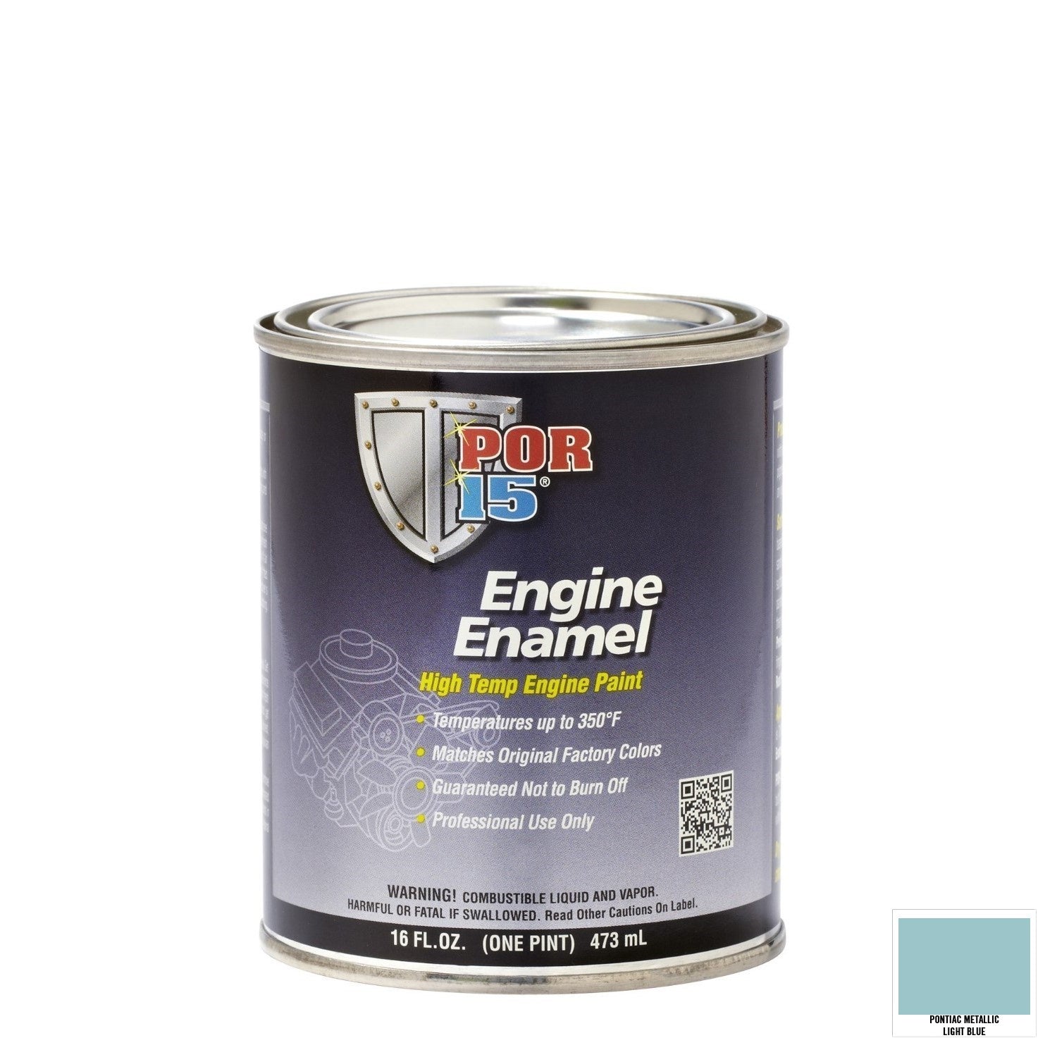 Engine Enamel Pontiac Light Metallic Blue Pint