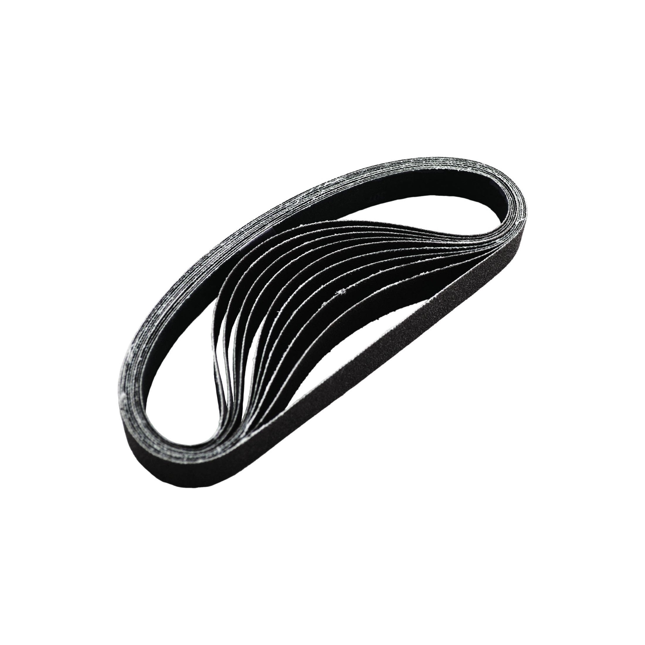 Black Sanding Belt 10mm x 330mm P80 10/Pack