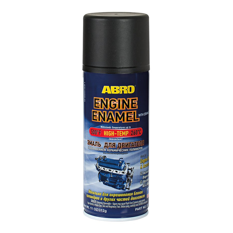 Abro Engine Enamel Black Spray Can 400mL
