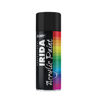 Irida Acrylic Paint Semi Gloss Black Spray Can