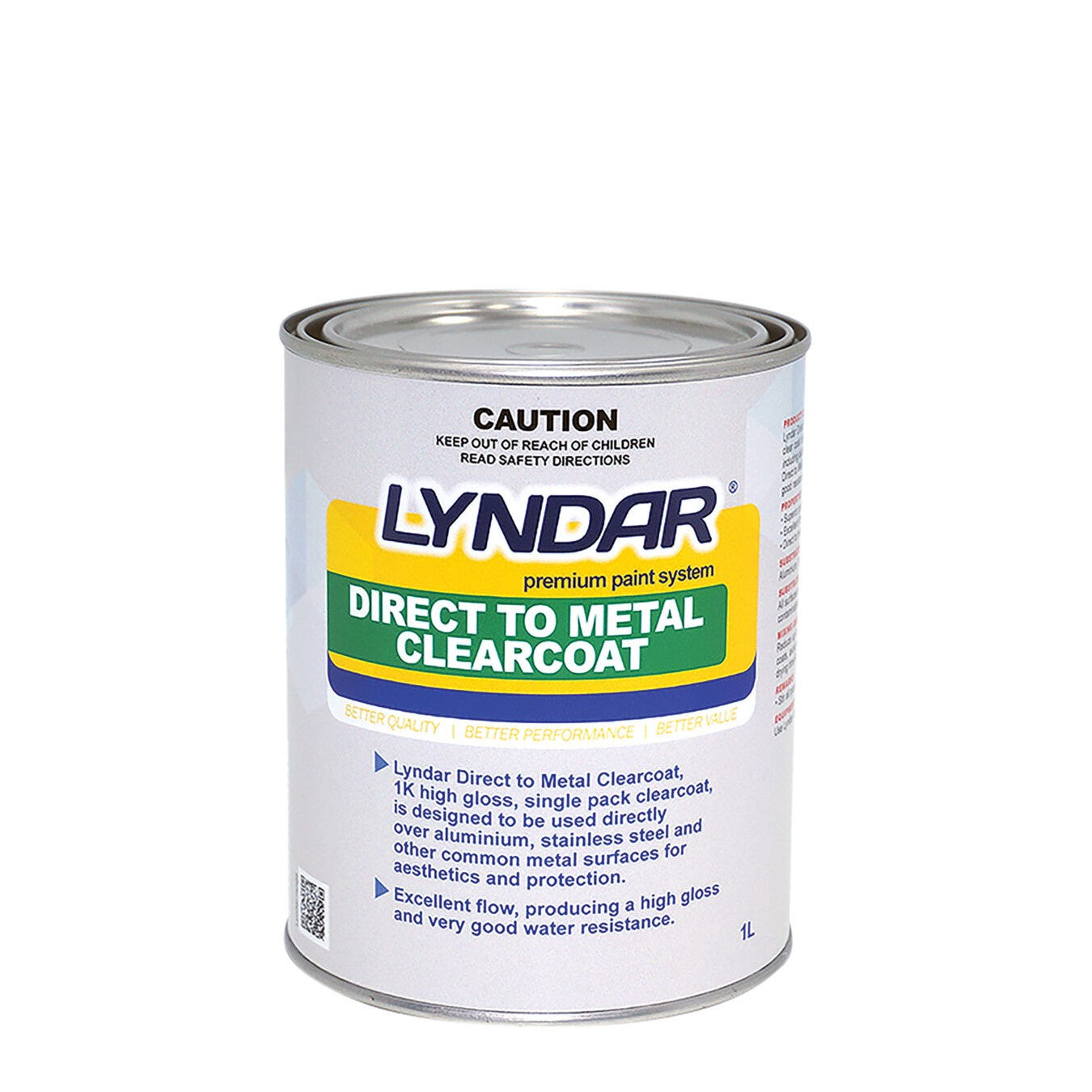 LYNDAR DIRECT TO METAL CLEARCOAT 1L