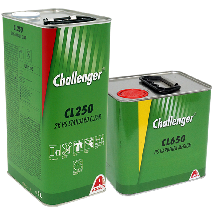 CHALLENGER 2K HS STANDARD CLEAR WITH MEDIUM HARDENER KIT (1 X CL250 5L & 1 X CL650 2.5L)