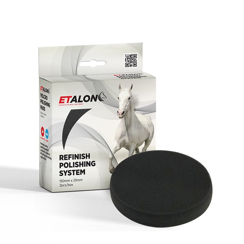 150mm Black Polishing Pad 2/Pack